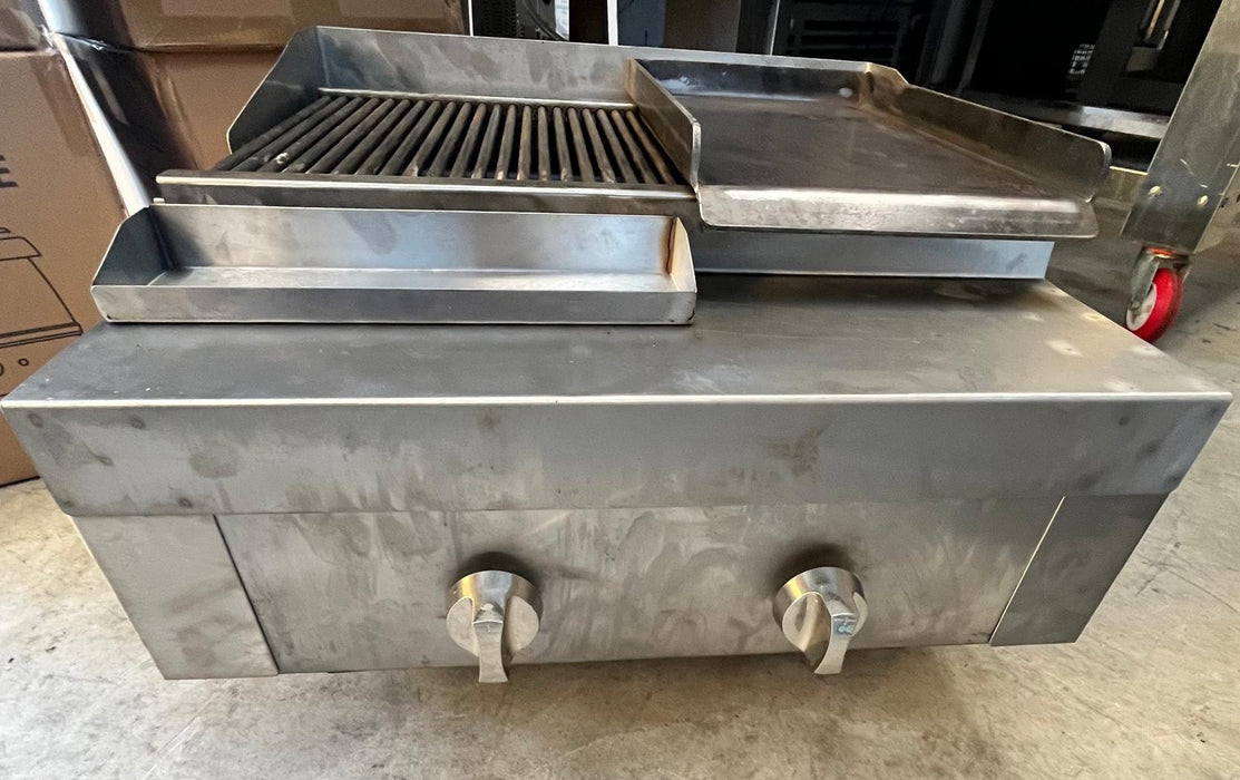 2 BURNER GAS BBQ GRILL AND GRIDDLE/ CHARBROILER-Refurbished