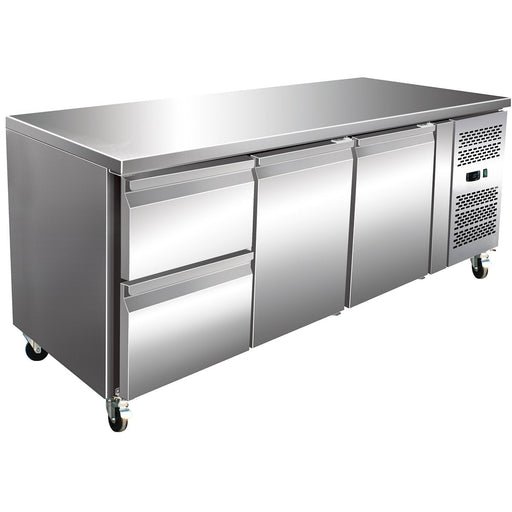 Commercial Refrigerated Counter 2 doors 2 drawers Depth 700mm |  2DRG31V Makfry