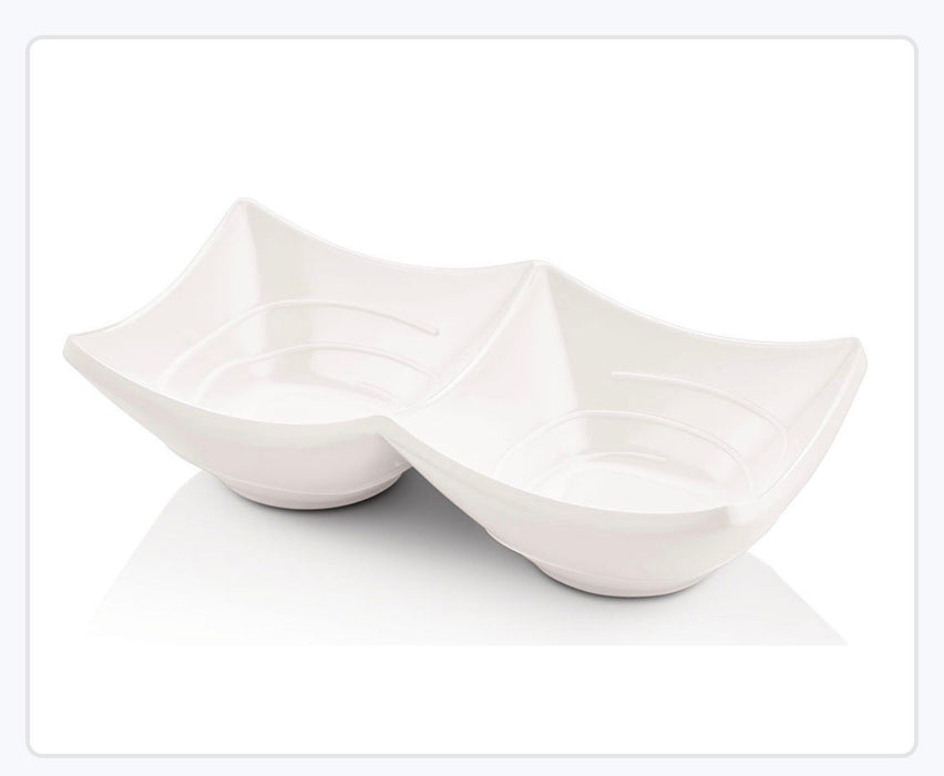 Snack Plate Plastic Dipping Bowl White Multi-Purpose Sauce Dish Dip/Dipping Bowls Canmac