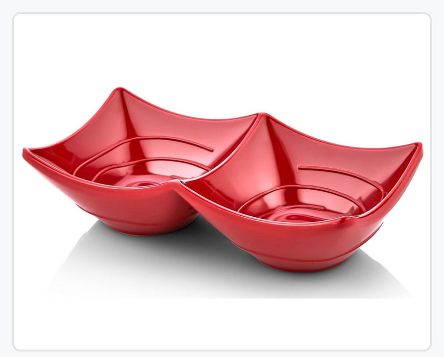 Snack Plate Melamine Red Dipping Bowl Multi-Purpose Sauce Dish Dip/Dipping Bowls Canmac Catering Equipment