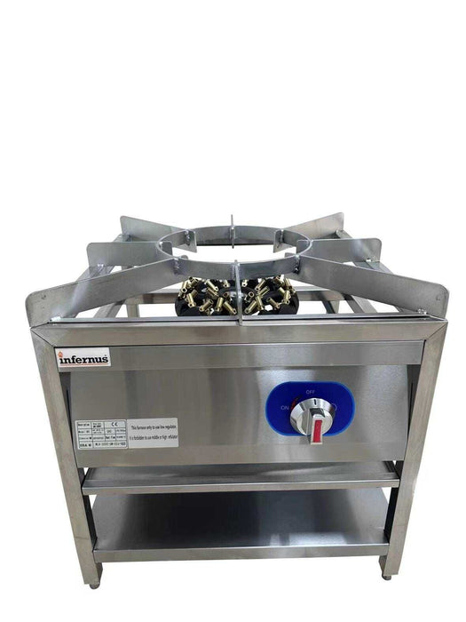 Infernus Gas Range Single Stockpot Burner NG Canmac Catering Equipment