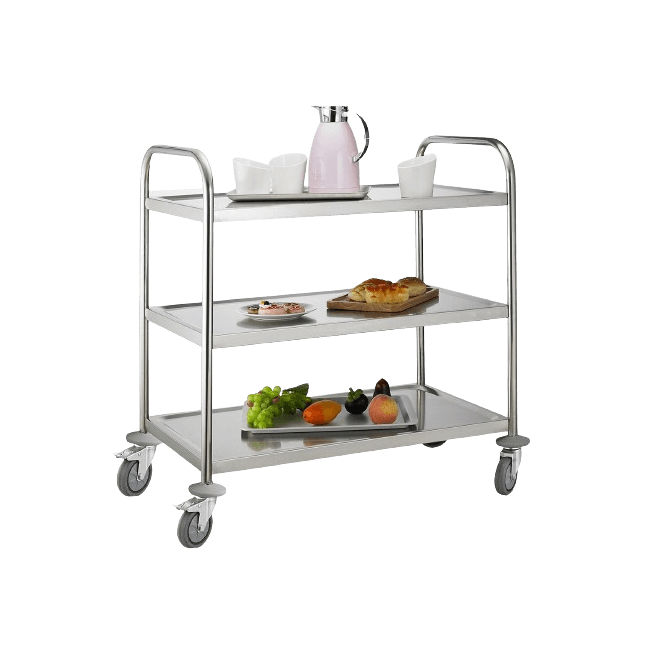 301004 - Service Trolley 3 Tier With Round Tube
