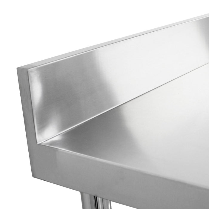 FP Diaminox Stainless Steel 120cm Prep Table With Upstand and Under Shelf A30424