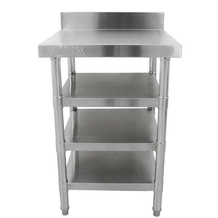 Diaminox Stainless Steel 60cm Prep Table With Upstand and 3 Undershelves A30531