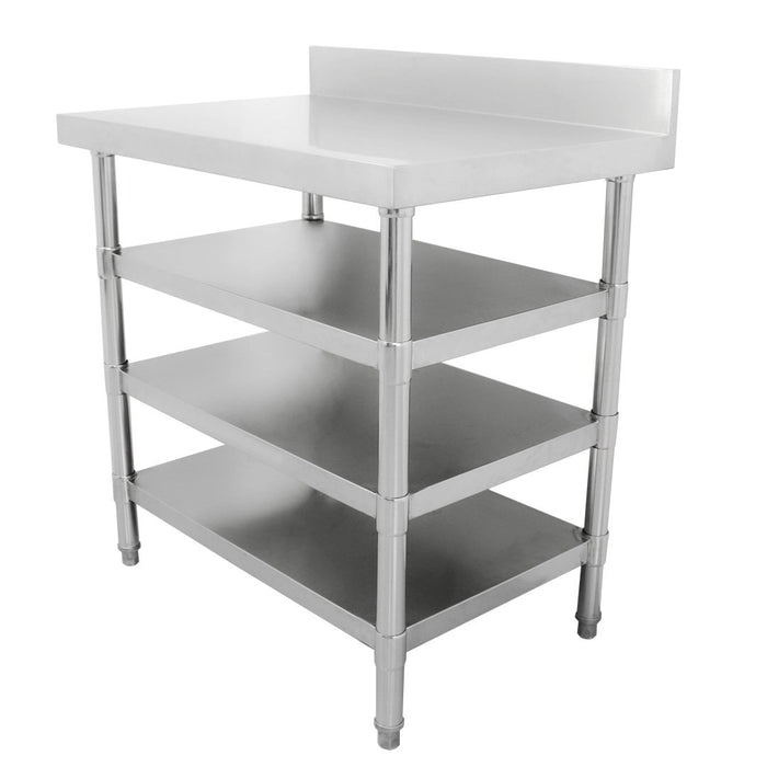 Diaminox FP Stainless Steel 90cm Prep Table With Upstand and Under Shelf A30533