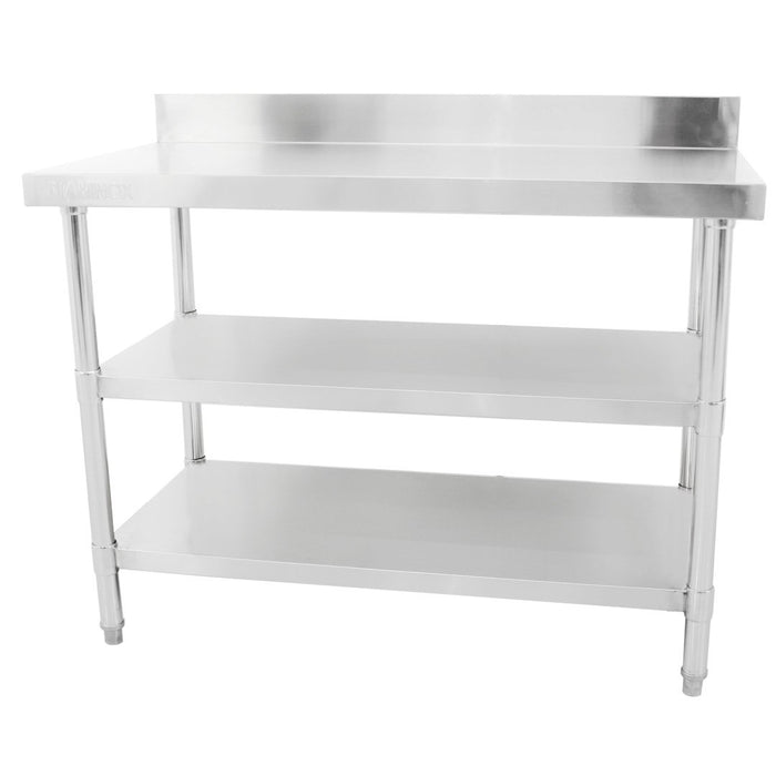 Diaminox FP Stainless Steel 120cm Prep Table With Upstand and Under Shelf A30534