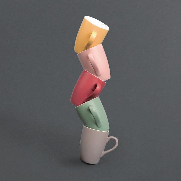 Olympia Matt Pastel Mug Yellow 340ml (6 Pack) Olympia