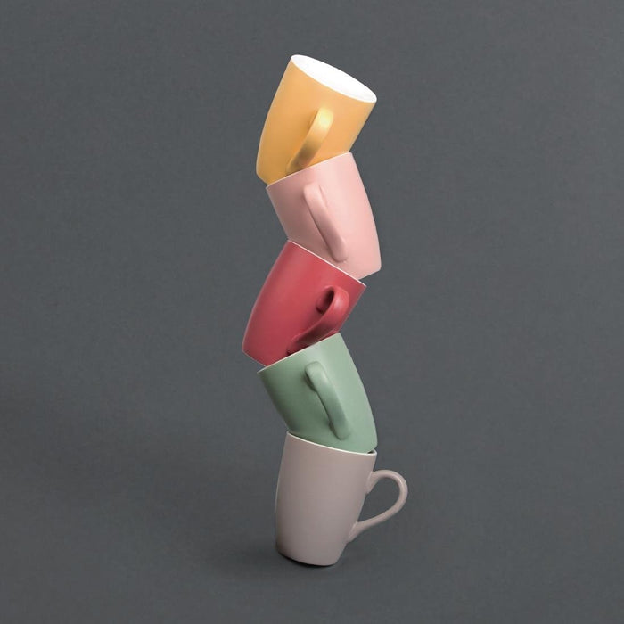 Olympia Matt Pastel Mug Grey 340ml (6 Pack) Olympia