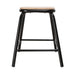 Bolero Cantina Low Stools with Wooden Seat Pad Black (4 Pack) Bolero