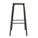 Bolero Cantina High Stools with Wooden Seat Pad Black (4 Pack) Bolero