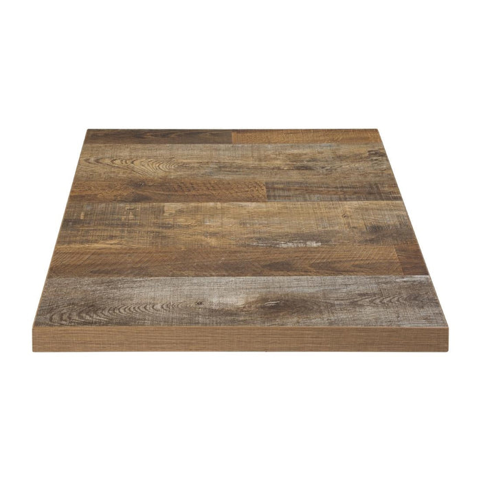 Bolero Pre-Drilled Square Table Top Urban Dark 600mm Bolero