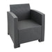 Bolero PP Armchair and Table Wicker Set Grey Bolero