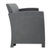 Bolero PP Armchair and Table Wicker Set Grey Bolero