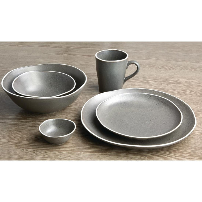Olympia Chia Plates Charcoal 205mm (6 Pack) Olympia