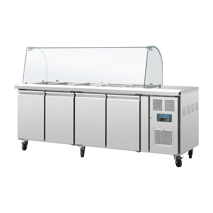 Polar U-Series Four Door Refrigerated Gastronorm Saladette Counter Polar