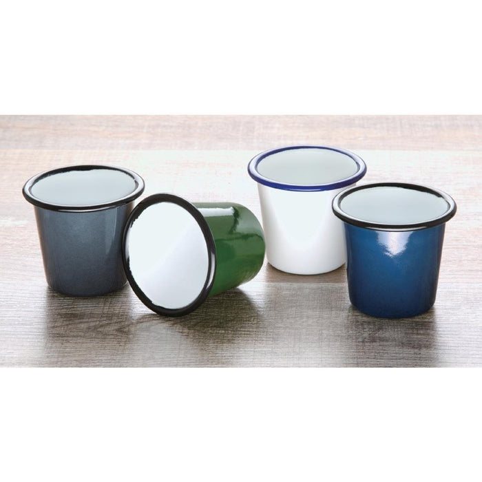 Olympia Enamel Tumblers Grey 310ml (6 Pack) Olympia