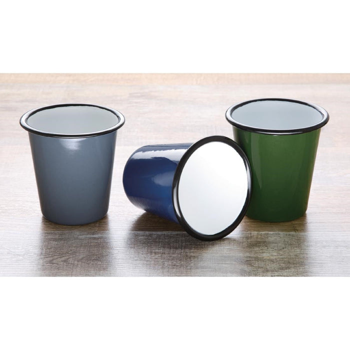 Olympia Enamel Tumblers Grey 310ml (6 Pack) Olympia