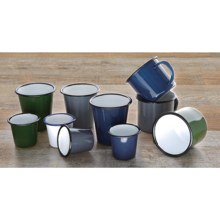Olympia Enamel Tumblers Grey 310ml (6 Pack) Olympia