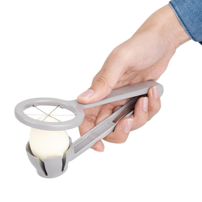 Material: Stainless Steel. Cut eggs into 6 even slices