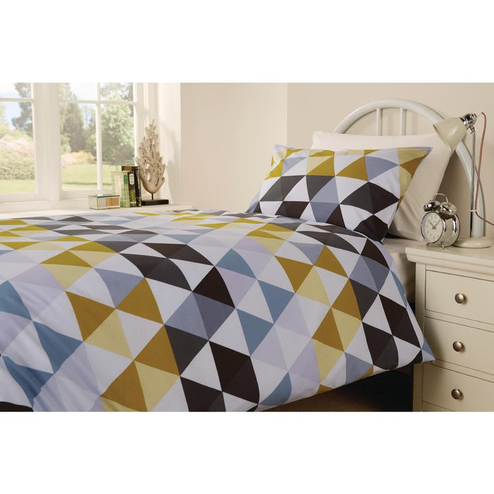Mitre Essentials Geo Housewife Pillowcase Olive Mitre Essentials