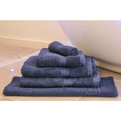 Mitre Essentials Nova Bath Mat Navy Mitre Essentials