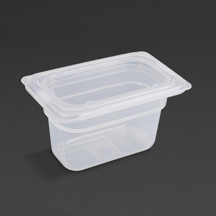 Capacity: 850ml. GN 1/9. Ninth Size. Material: Polypropylene. With Lid