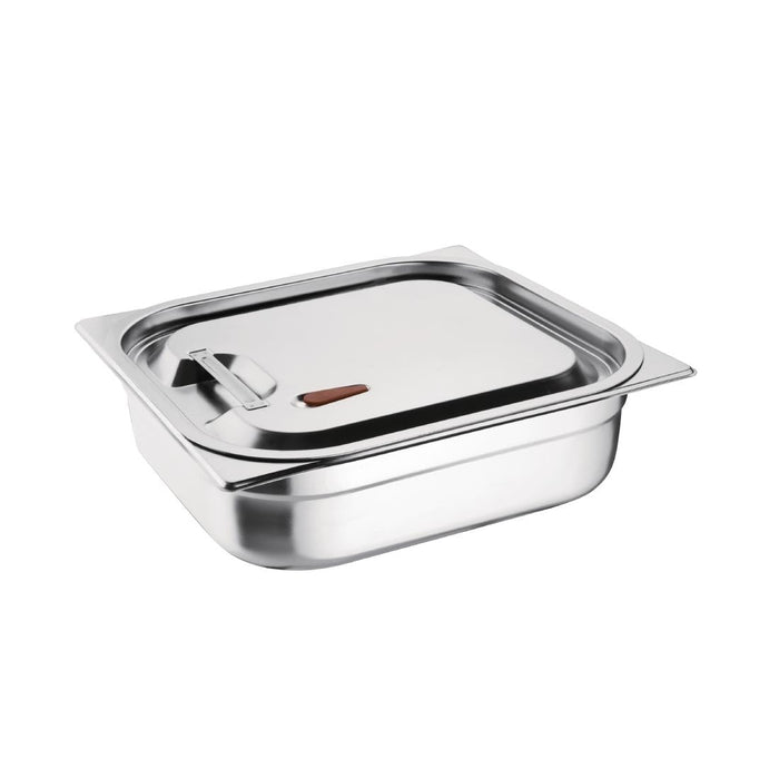 Vogue Stainless Steel and Silicone Sealable 1/2 Gastronorm Lid Vogue