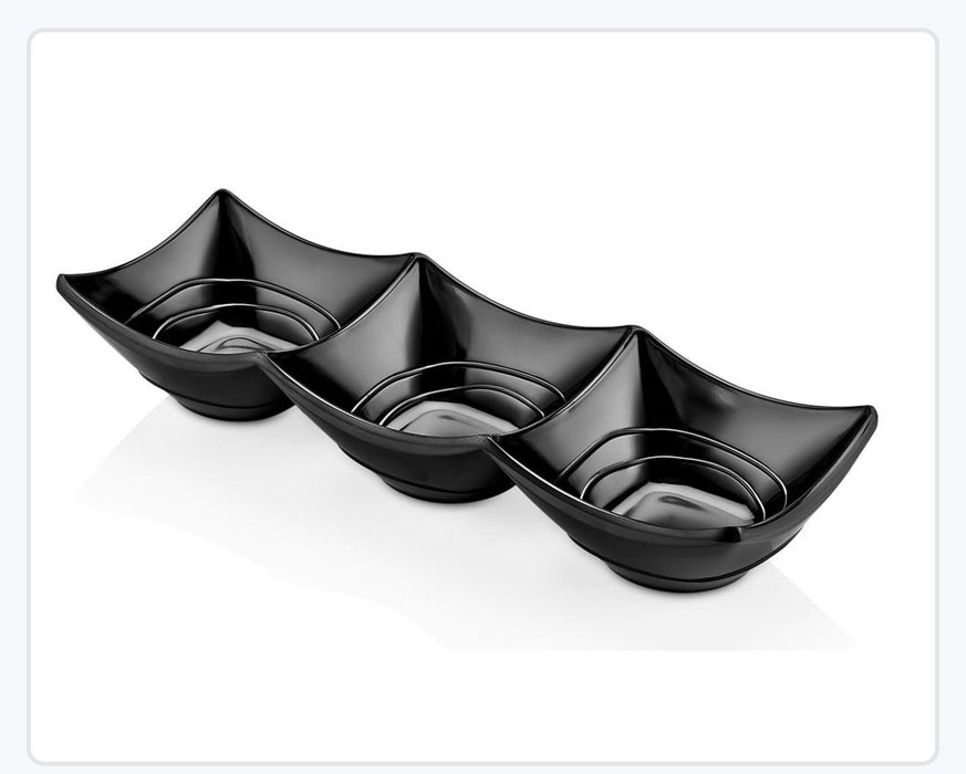 Snack Plate Plastic Dipping Bowl White Multi-Purpose Sauce Dish Dip/Dipping Bowls Canmac Catering Equipment