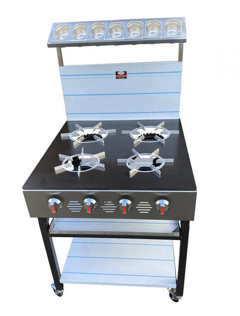 4 Burner Commercial Gas Cooker Canmac