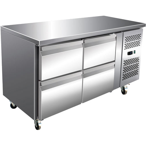 Commercial Refrigerated Counter 4 Drawers Depth 700mm | Jtgn2140 Tn Makfry