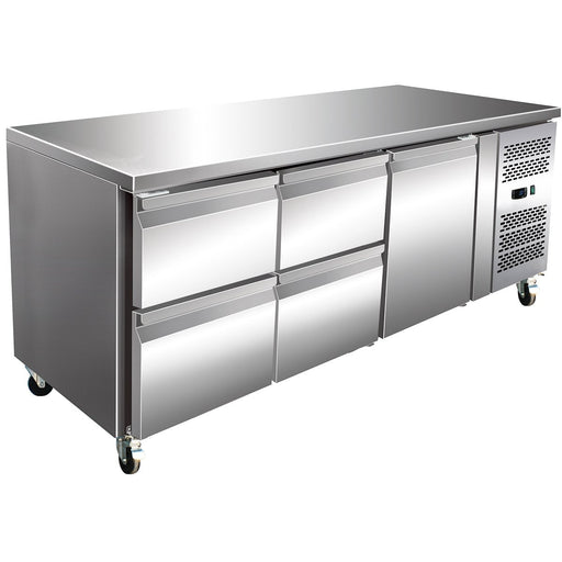 Commercial Refrigerated Counter 1 Door 4 Drawers Depth 700mm |  4 Drg31 V Makfry