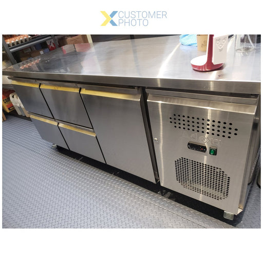 Commercial Refrigerated Counter 1 Door 4 Drawers Depth 700mm |  4 Drg31 V Makfry