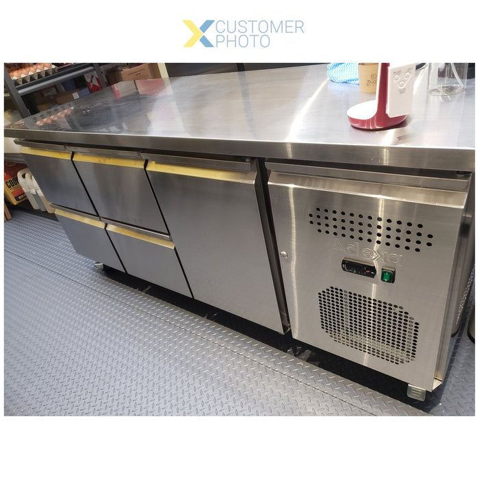 Commercial Refrigerated Counter 1 Door 4 Drawers Depth 700mm |  4 Drg31 V Makfry