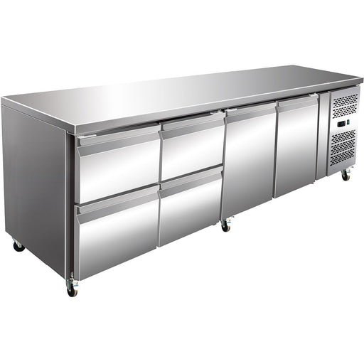 Commercial Refrigerated Counter 2 Doors 4 Drawers Depth 700mm | 4 Drg41 V Makfry