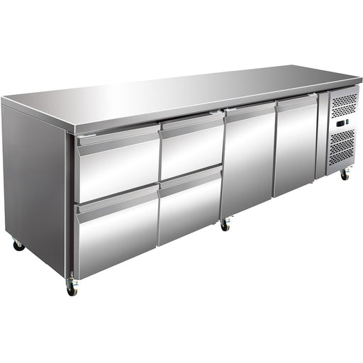 Commercial Refrigerated Counter 2 Doors 4 Drawers Depth 700mm | 4 Drg42 V Makfry