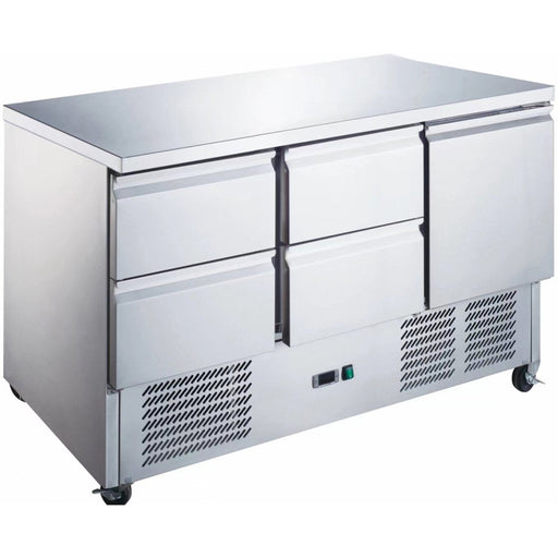 Commercial Refrigerated Counter 4 Drawers 1 Door |  4 Ds33 Makfry