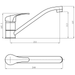 Kitchen Sink Mixer Tap Single lever Chrome |  50128000 Makfry