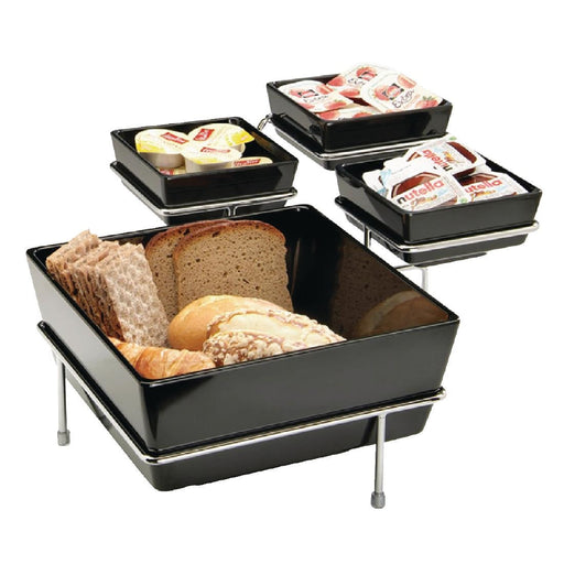 APS Float Black Square Bowl 7in APS