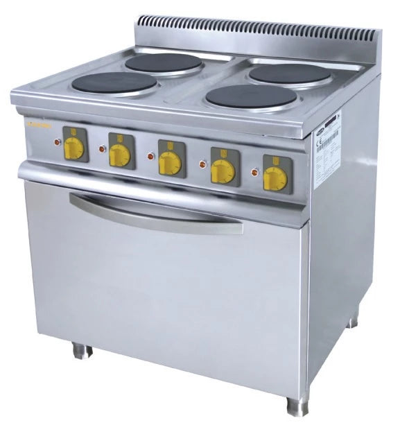 NDUSTRIO LER-7020 Electric Range Four Square Plate and Oven NDUSTRIO