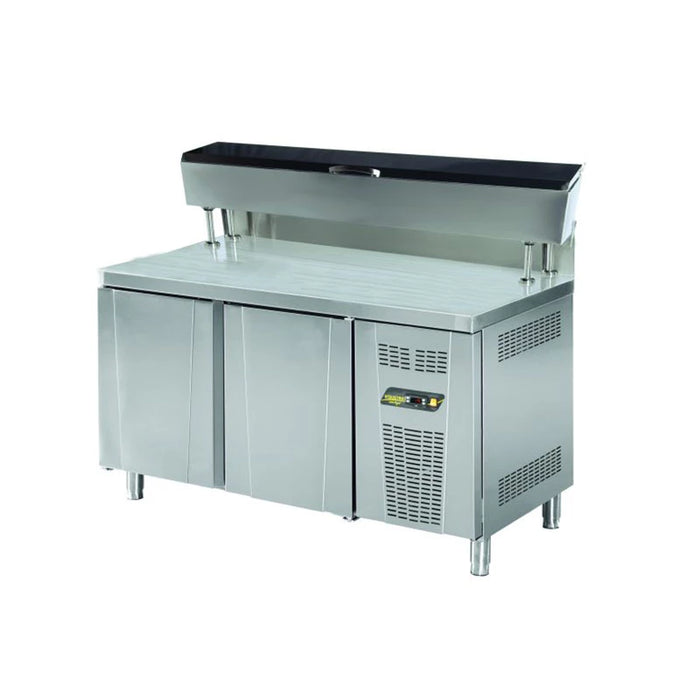 COUNTER TYPE  MAKE-UP UNIT HIGH LEGS - 9 GN 1/4 CONTAINERS