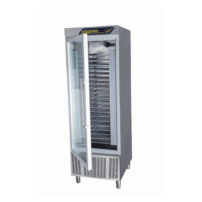 UPRIGHT GASTRONORM REFRIGERATOR - 1 FULL GLASS DOOR, COMPRESSOR UP