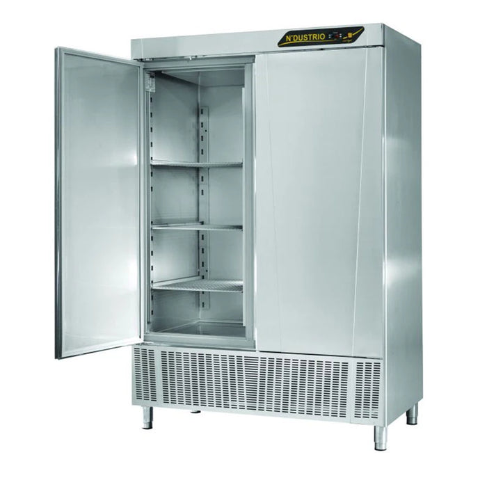 MHRS UPRIGHT GASTRONORM REFRIGERATOR - 2 FULL DOORS WITH MEAT HANG RAIL SET, COMPRESSOR UP