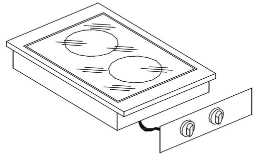 Giorik LPV6421D "Drop In" 2 Ring Ceramic hob Euro-Catering