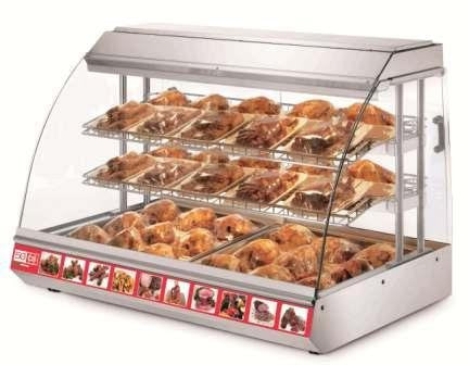 CB EVB 120 2R - Counter top 2 tier Fan blown heated display - Operator service Euro-Catering