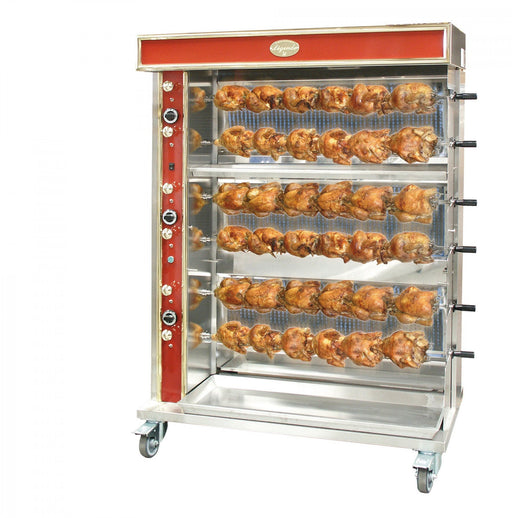 Inotech Legend ITL36 (Wide) "Wall of flame" Rotisserie 6 spit (Image shows castors option) Euro-Catering