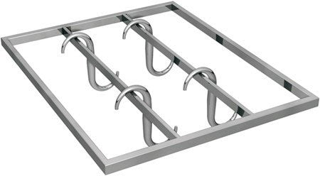 Sagi GC80X Stainless steel meat hanging rail with 4 S hooks Euro-Catering