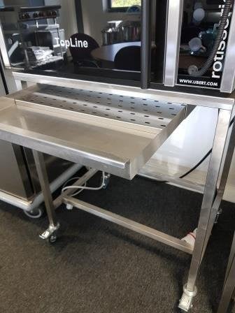 Ubert RT608UG Mobile open stand with slide out de-spitting drawer - 985w x 750d x 700h Euro-Catering