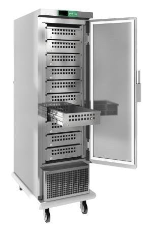 Emainox 8110140 Mybox Mobile Refrigerated holding cabinet with 10 lockable drawers Euro-Catering