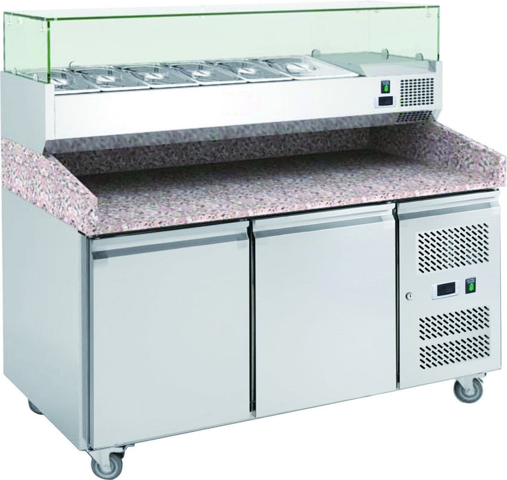 Chefsrange PP2+ - 2 Door Pizza Prep Counter Euro-Catering