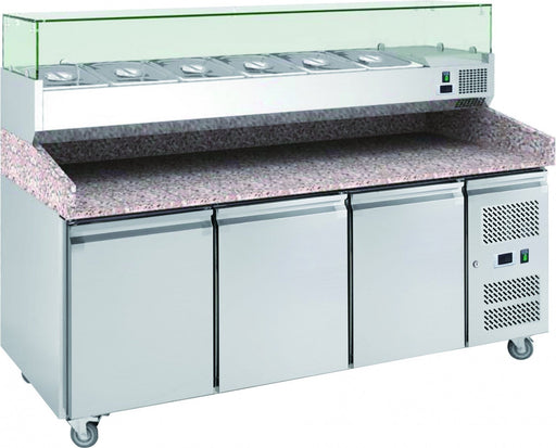 Chefsrange PP3+ - 3 Door Pizza Prep Counter Euro-Catering